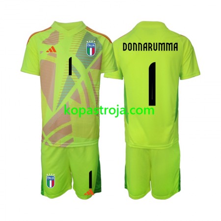 Billiga Fotbollströjor Italien Donnarumma 1 Målvakt Barn Hemma tröja EM 2024 Kortärmad